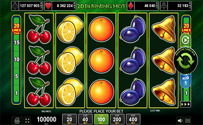 20 Burning Hot slot u Fortuna českého online kasina