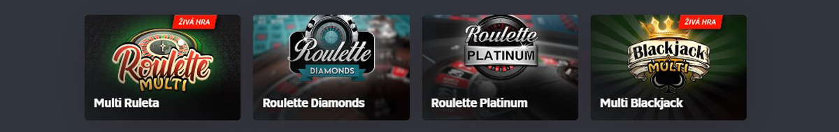 Sazka ruleta, blackjack a další stolní hry